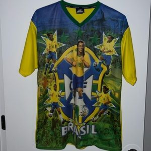 Men’s Jimenez Ronaldinho Brazil Barcelona Jersey #10